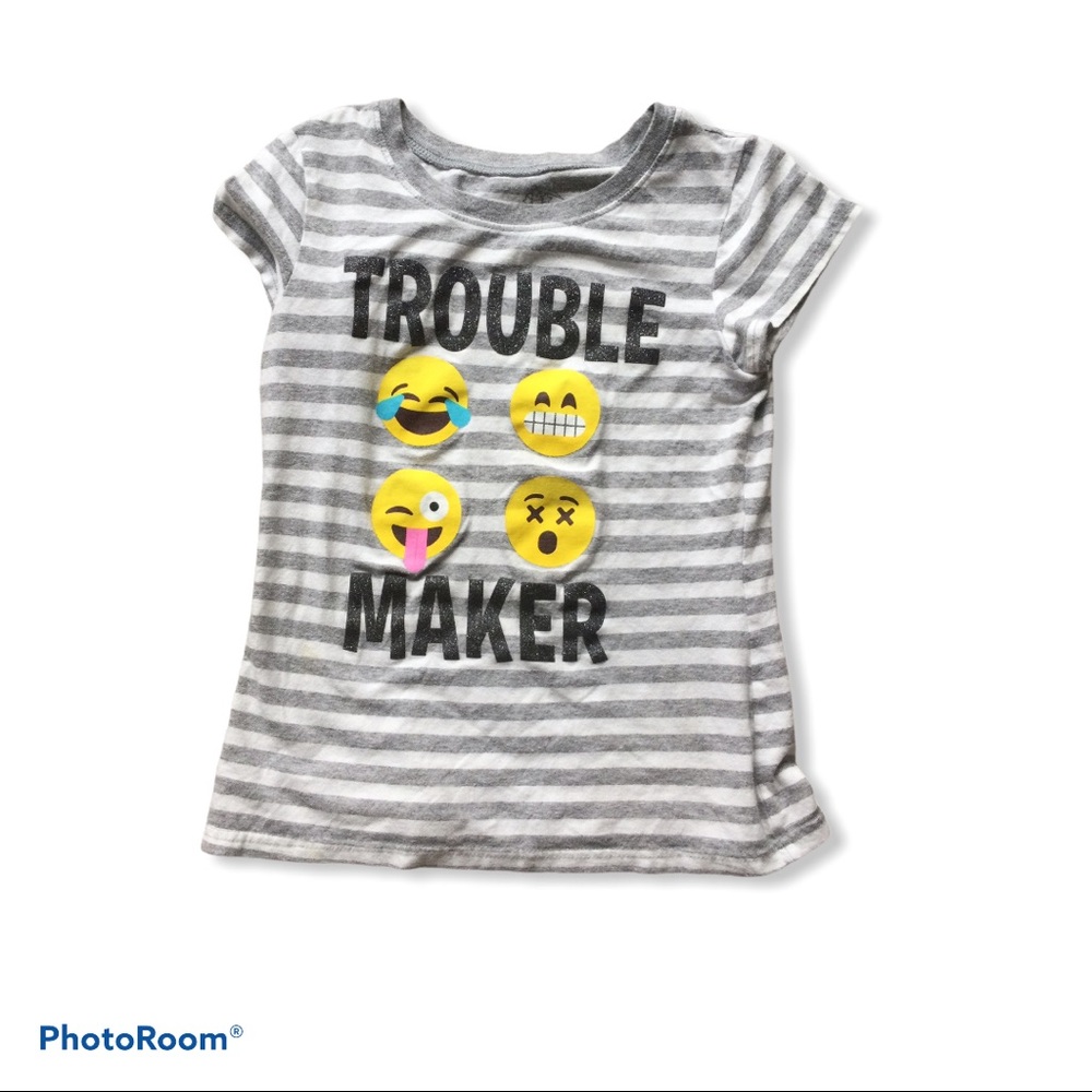 Girls large emoji tee